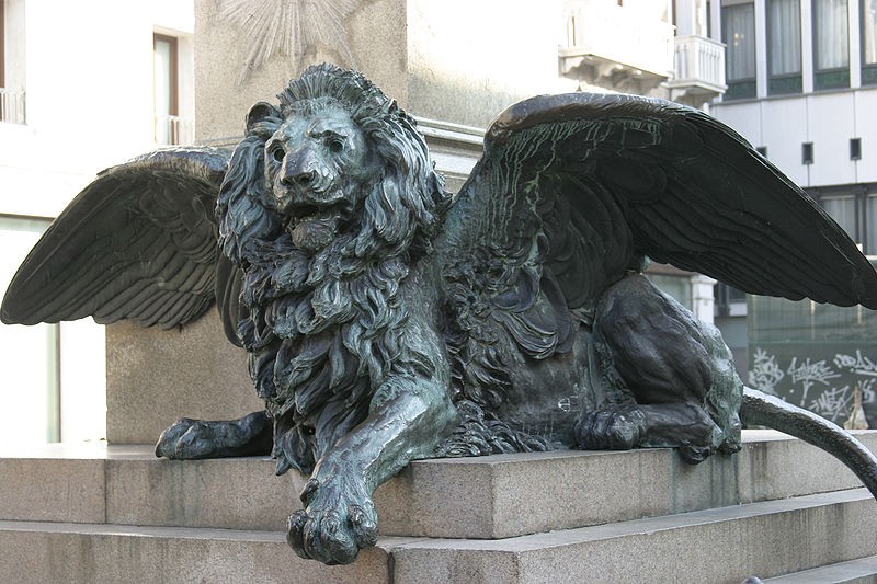 Geflügelter Löwe in Venedig Besuchen Sie die Stadt der Kunst