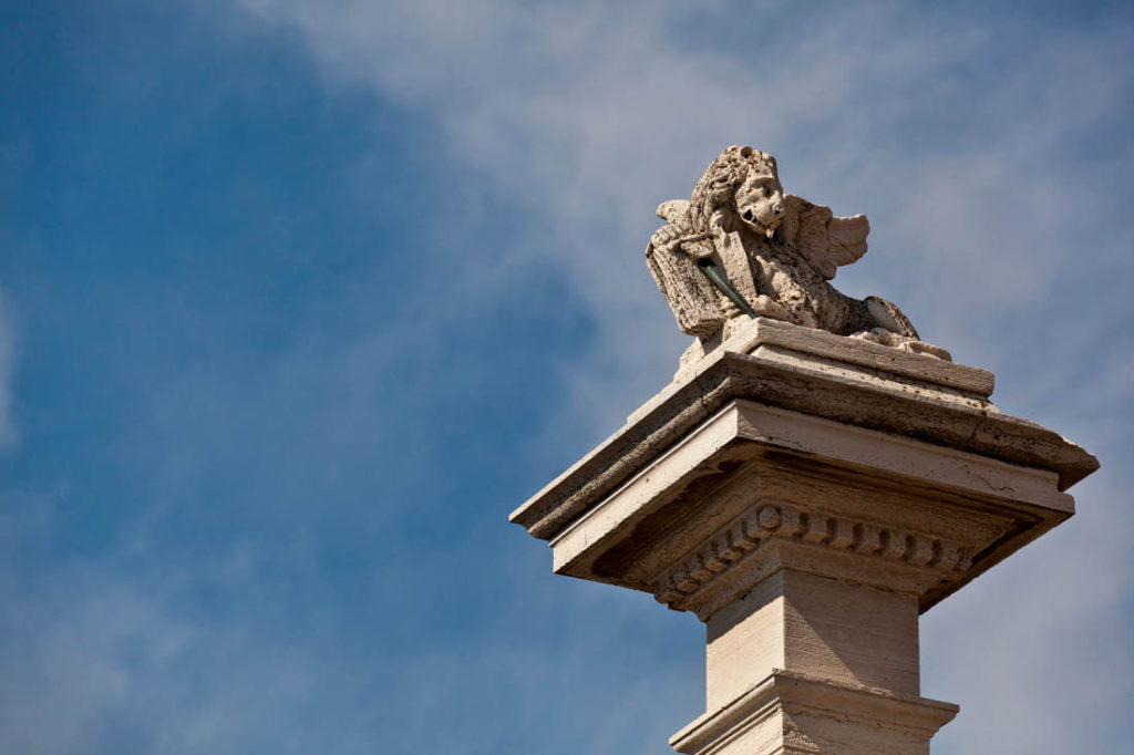 The lion of Chioggia Column of Piazza Vigo