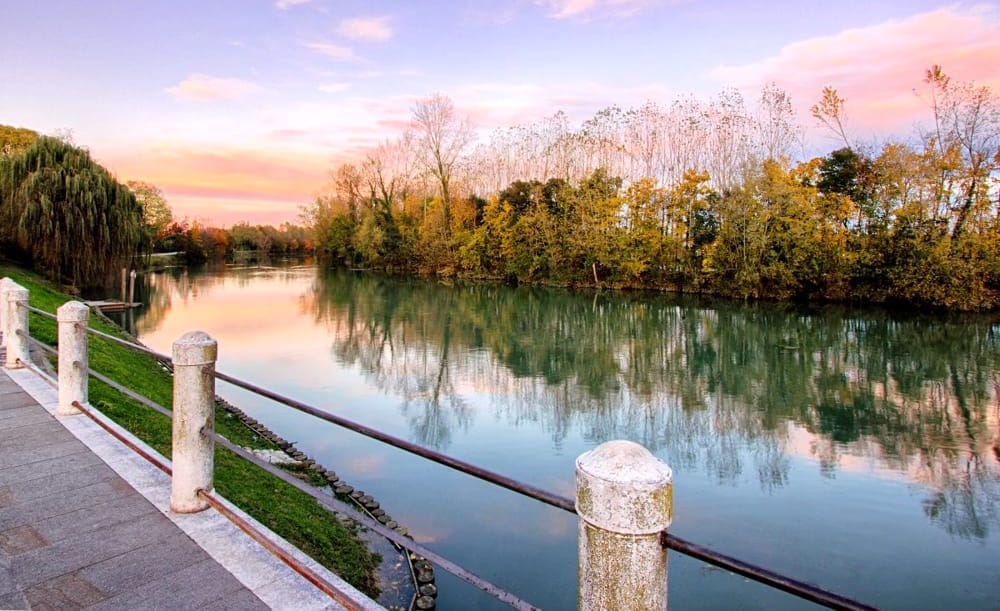 Fiume Sile al tramonto